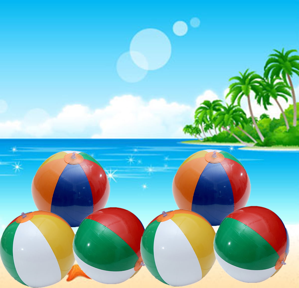 23cm Outdoor Sport Inflatable Ball Beach Ball Swim Fun Kids Water Toy~ 