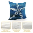 thumbnail image 4 of Leisuo Nautical Starfish Throw Pillow Covers Coastal Beach Themed Decorative Pillows Cases Summer Ocean Sea Life Blue Pillowcase for Outdoor Couch Patio Living Room White, 4 of 5
