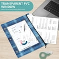 thumbnail image 4 of Blue Plaids 3-Ring Binder Pouches A4 Size Zipper Pocket File Storage 2 Packs, 4 of 6