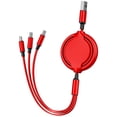 thumbnail image 1 of Cable De Carga Retráctil 3 En 1 Compatible Con Ios Cable Micro Usb Tipo C Cable De Sincronización De Datos De Carga Rápida Yuarrent EL017844-01, 1 of 5