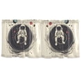 thumbnail image 7 of Yayeee Kitchen Curtains Tier Set of 2 Light Filtering 57"x36" Over Sink Window Panels, Beige Astronaut Space, 7 of 7