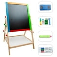 thumbnail image 1 of A Upgraded Wooden Magnetic Drawing Board Liftable Double Sided Art Easel With Accessories For Kids Learning, 1 of 1