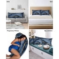 thumbnail image 6 of Navy Blue Marble Pillow Covers King Size, Modern Contemporary Art Soft Bed Throw Pillowcases Breathable Cooling Long Lumbar Body Pillow Sham Cover for Bed Sofa 20''x40'', 6 of 7