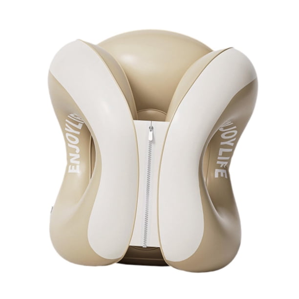 Almohada de viaje Accesorio ergonómico esencial para viajar en avión, tren o oficina. Blanco S