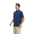 thumbnail image 6 of Zfeel Breathable Polyester Polo for Men, Short Sleeve Collared Classic Polo Shirt, Navy, 2XL, 6 of 6