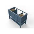 thumbnail image 3 of Modern 48" Alicia Blue Wood Vanity Base with Gold Handles, 3 of 6