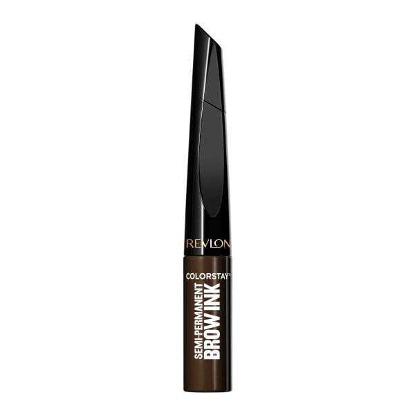 Revlon ColorStay 5-in-1 Semi-Permanent Brow Ink with Spoolie Brush, Waterproof, Transfer-proof, Smudge-proof, Easy to Remove Eyebrow Makeup, 355 Dark Brown Ink, 0.09 fl oz.