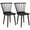 Black, variant on Costway Rubber Wood Windsor Dining Chairs Set of 2 with Spindle Back for Living Room Black
