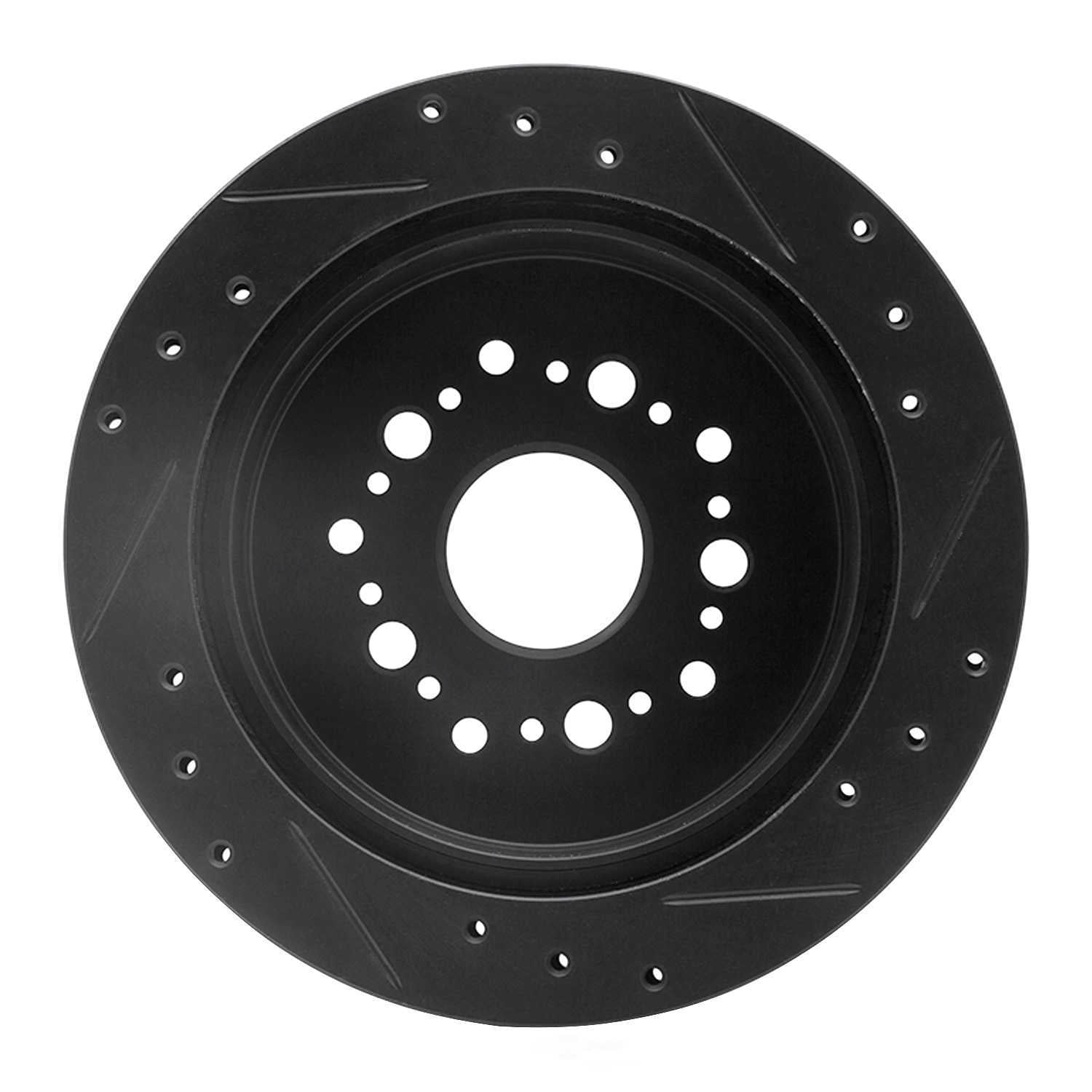 Dynamic Friction Company 633-75004L DFC Brake Rotor - Drilled And Slotted - Black