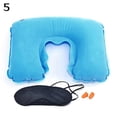 thumbnail image 2 of Walbest 3Pcs/set Inflatable Neck Travel U Pillow Head Rest Cushion/Eye Mask/Earbuds for Holiday Car Flights Sleeping, 2 of 7