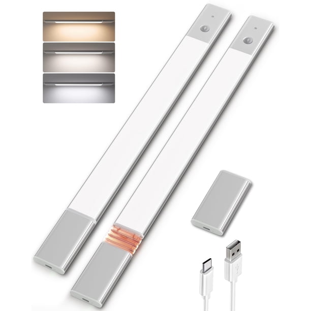 Luz con sensor de movimiento EZVALO para debajo del armario, 76 LED, 2200 mAh
