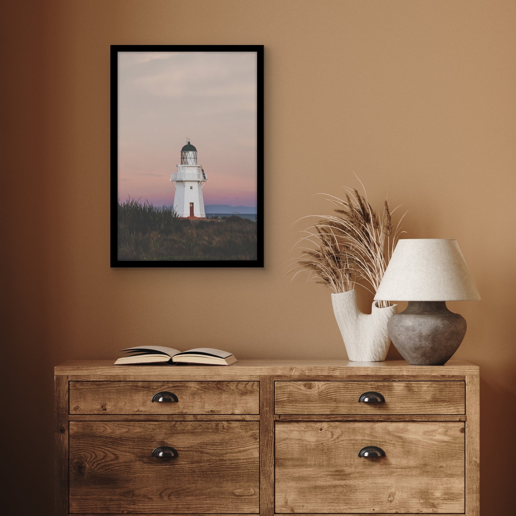 Americanflat 12x18 Poster Frame with Polished Plexiglass Streamline Collection Thin Border Wall - Black