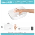 thumbnail image 4 of J-FAMILY Fregadero pequeño para baño de 14,5 x 10 pulgadas sobre encimera, lavabo de cerámica de porcelana blanca, lavabo pequeño, lavabo, lavabo, 4 of 5