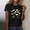 Black, variant on POROPL Daisy T Shirts Cotton T Shirts for Women Short Sleeve Tee Tops