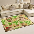 thumbnail image 2 of SKYSONIC Lightweight Soft Area Rugs Sand Desert Hedgehogs Cactuses Floor Mat Doormat for for Rooms Entrance Hardwood Floor Living Room Nursery Rugs, 31x20 inch, 2 of 5