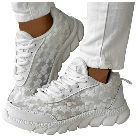

Jungdeepe Women s Fashion Sneakers Breathable Mesh Cut Out Embroidery Athletic Shoes Casual Running Footwear Women s Wedge Sneaker Sneaker Boots for Women Sneaker Socks for Women Sneaker Wedges for
