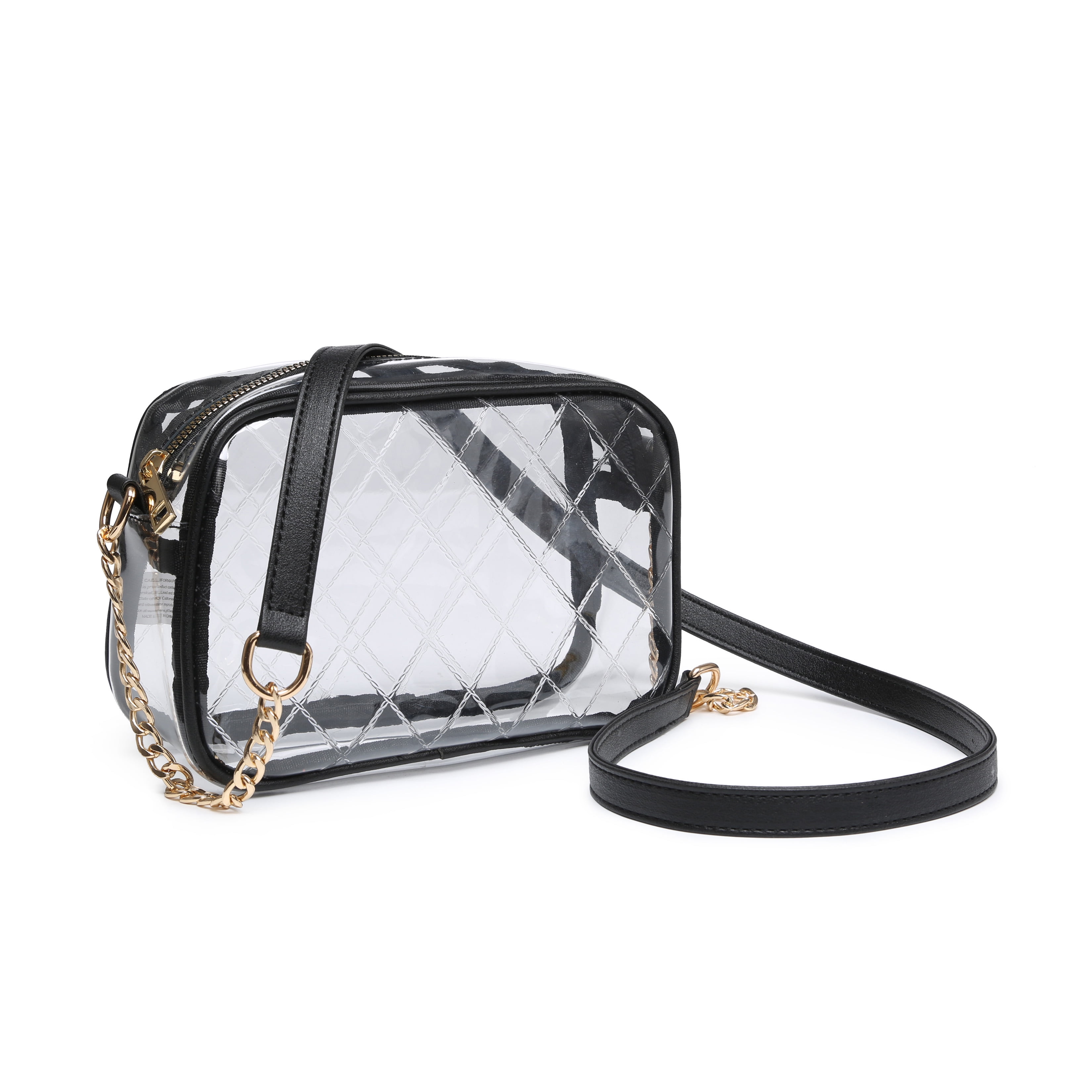 XB Clear Crossbody Purse Bags for Womens Transparent Grid Shoulder Bag