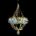 thumbnail image 4 of Fall Decor, Home Decor - Dienrx Neon Color Film Chandelier Pendant Light Shade, Rainbow Ceiling Lamp Cover for Living Room Bedroom Dorm Wedding Party Home Decor, 1X Neon Film Pendant, 4 of 4