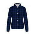thumbnail image 6 of 2024 Autumn and Winter Fashion Plaid Jackets for Womens Plus Size Long Sleeve Plaid Shirt Tunic V-Neck Casual Pullover Blouses Tops, 6 of 6