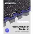 thumbnail image 5 of AIRHOP 0.79in Thick 72 Sq Ft Exercise Equipment Mats, 18 Tiles Upgraded Rubber Top with High Density EVA Foam, Large Interlocking Puzzle Gym Flooring for Home Gym, Heavy Weight Workout,Black & White, 5 of 9