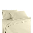 thumbnail image 5 of Home Collection 1200 Thread Count 100% Cotton Egyptian Quality Deep Pocket Stripe Sheet Set (California King, Ivory), 5 of 5