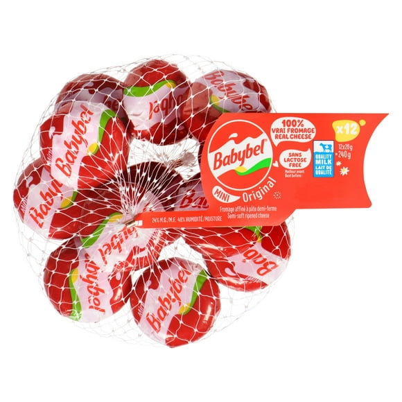 Mini Babybel collations au fromage original 12P 12 Portions, 240 g
