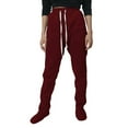 thumbnail image 2 of FUNUONY Clearance sale!!Adult Footed Sweatpants with Sherpa Fleece Lined Feet Soft and Warm Footing Loose Pajamas Pants Womens Classic Pants High Waisted Pan Loose Casual Trousers Red M, 2 of 9