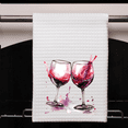 thumbnail image 2 of Red Wine Glasses Kitchen Hand Towel 16x24, 2 of 4