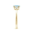 thumbnail image 3 of ANGARA Natural Oval Aquamarine and Pear Diamond Three Stone Engagement Ring in 14K Yellow Gold for Women (Size-7x5mm) | March Birthstone, Anniversary, Jewelry Gift for Women | Natural Aquamarine Ring, 3 of 10