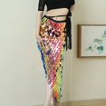 thumbnail image 5 of Women's Sequin Skirt Sparkly Lace Up Party Sequin Skirt Skirt, 5 of 6