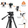 thumbnail image 4 of 60-Inch Lightweight Aluminum Tripod for Travel/Camera/Smartphone with Bluetooth Remote, Carry Bag, 11LB Maximum Load Capacity - MLT02, 4 of 8