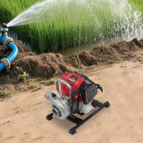 1.5" Gas Water Pump, 36.5cc Single Cylinder 1.6HP 4-Stroke Engine Gas Powered Water Transfer Pump, Max 92 ft Lift 23ft Suction, Portable Gasoline Trash Waterpump for Garden Hose Irrigation Pool