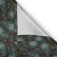 thumbnail image 4 of Ambesonne Paisley Grommet Curtain Single Panel, Modern Teardrop Shapes, 50"x60", Brown Blue and Dark Blue, 4 of 5