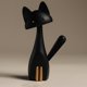 thumbnail image 1 of Estatua de gato, decoración interior, adorno de escultura para sala de , io, decoración artística, decoración de escritorio de oficina, Negro L Soledad Figuras de gato, 1 of 10