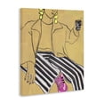 thumbnail image 2 of Stupell Industries Art Deco Fashion Girl in Stripes Canvas Art, 16 x 20, by Melissa Wang, 2 of 8