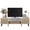 Beige & White, variant on Vineego TV Stand for 55 Inch TV with 2 Push-to-Open Doors, Mid-Century Modern Media Console with Open Shelves, Entertainment Center for Living Room Bedroom, Gray
