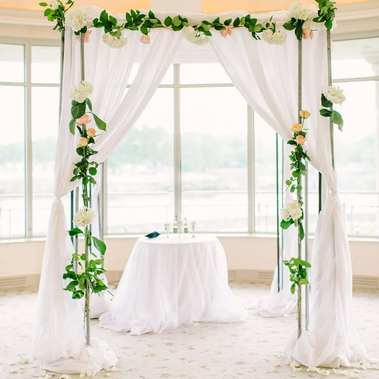 30 in. W x 26.5 ft. Easy Hanging Wedding Arch Draping Fabric 3 Panels for  Wedding Ceremony Reception Swag Decorations PU889V - The Home Depot