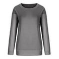thumbnail image 4 of AOOCHASLIY Women Fall Tops Women's Solid Color Fashion Leisure Comfortable All-match Long Sleeves Blouse, 4 of 4