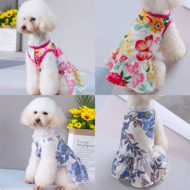 Girl Dog Clothes for Small Dogs Dresses for Medium Dogs Girl Cat Dresses for Cats Only Dog Birthday Dress Dog Tutu Dog Outfits 4 Pack Small Walmart
