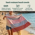 thumbnail image 3 of CLOUDSCAPE Extra Large Beach Towel 6 Pack - 39"x71", Quick Dry Pool Towel, Sand Free Vacation Essentials for Adults, Lightweight Turkish Towel,&nbsp;Easy Pack Bath Towel for Swimmers, Multicolor6, 3 of 9