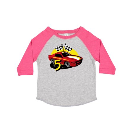 

Inktastic Race Car 5th Birthday Gift Toddler Boy Girl T-Shirt