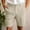 Khaki, variant on Men's Summer Slim Buckle Shorts Solid Color Casual Cargo Short Classic Linens Button Straight Short Pants