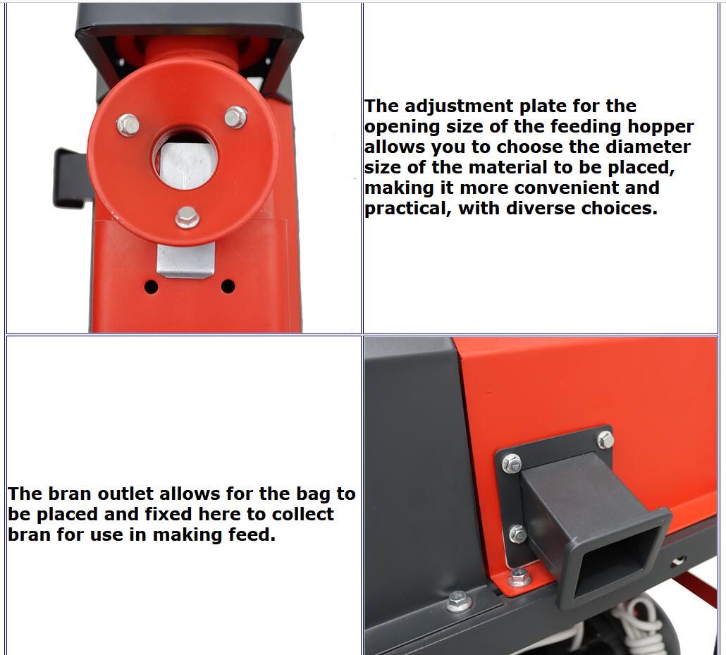Rice Milling and Crushing Machine 220V Corn Rice Sheller and Crusher with Vibrating Screen 130-170kg/h