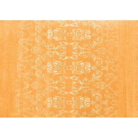 Ahgly Company Indoor Rectangle Oriental Orange Industrial Area Rugs, 4' x 6'