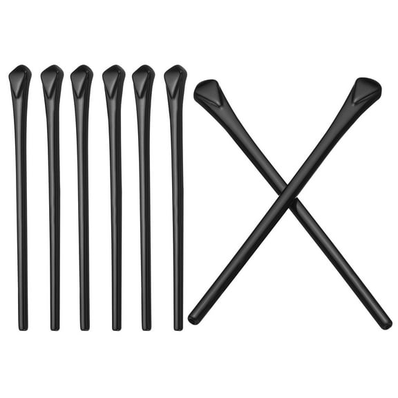 Uxcell Glasses End Tips 4 Pairs Eyeglass Anti Slip Ear Sock Pieces Tube Sleeve Replacement Temple, Black Style 11