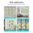 thumbnail image 6 of Window Privacy Film Lemon Flower Stained Glass Window Film Decorative Sun Block Window Cover Fruit Blue Floral Spring Blooms Botanicals Window Clings Static Adhesive Sticker for Bathroom 35.4"x78.7", 6 of 7