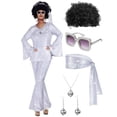 thumbnail image 1 of Conjunto de disfraces Jexine Disco Outfit para Halloween de los 70 para mujer, 1 of 7