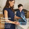 thumbnail image 4 of Bentgo Kids Lunch Bag - Double-Insulated, Reusable Lunch Bag for Kids 3+ with Adjustable Strap; Holds Lunch Box/Water Bottle/Snacks; Easy-Clean, Water-Resistant & Pockets (Dinosaur), 4 of 7