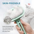 thumbnail image 6 of WAAYEE 3-in-1 Cat Steam Brush, Self-Cleaning Pet Brush for Long & Short Hair Dogs & Cats, Grooming Tool Removes Tangled Loose Fur, Type-C (Green), 6 of 8