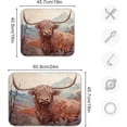 thumbnail image 3 of FREEAMG Dish Drying Mat Farmhouse Highland Cow Absorbent Dry Mats for Dishes Draining Pad for Kitchen Countertop 16" x 18", 3 of 7